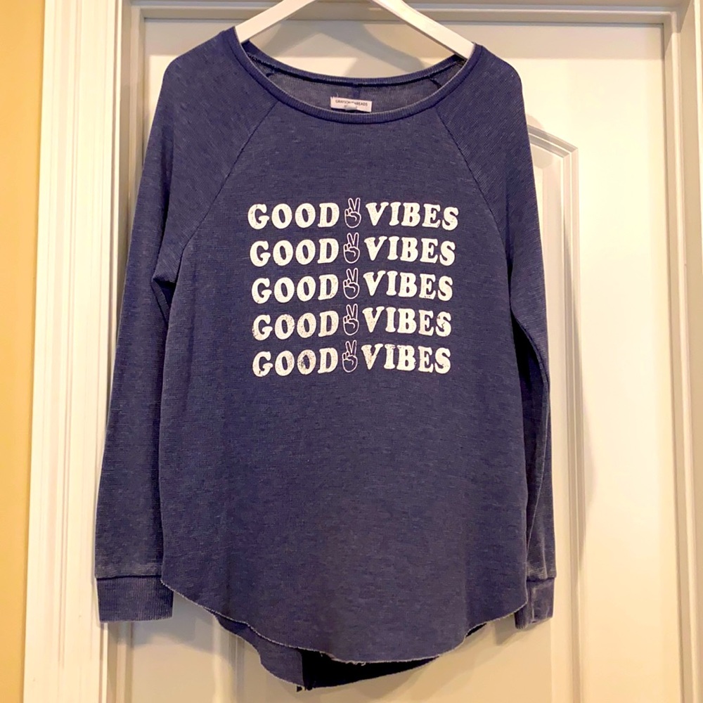Long sleeve waffle knit